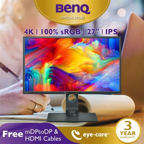 BenQ PD-Series Designer & CAD 4K Monitor — 27" 4K UHD (3840x2160) HDR400 IPS (WEBCAM / DUAL-DESK-KIT) (PD-27UHD-WEBCAM-DUAL-DESK-KIT)