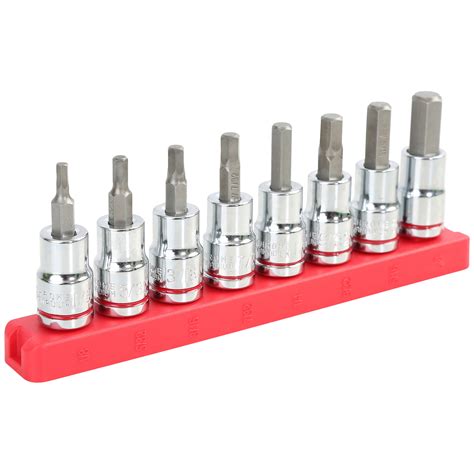 Hyper Tough Piece Inch Drive Sae Hex Socket Bit Set Walmart