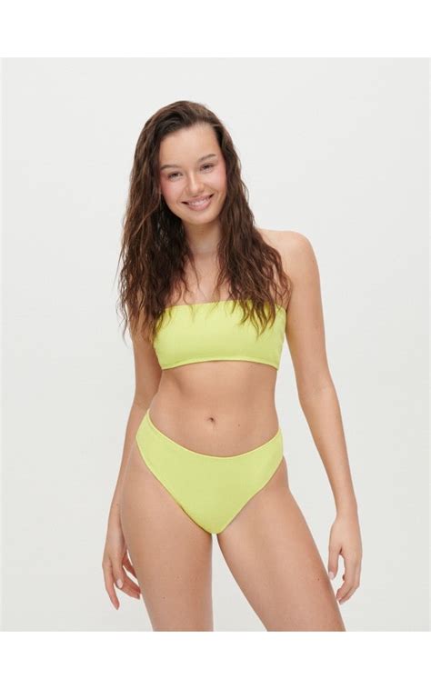 Top De Bikini Color Verde Amarillento House U X