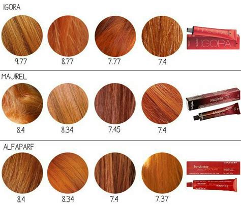 Acobreados Igora Majirel Alfaparf Cores De Cabelo Cabelo Vermelho