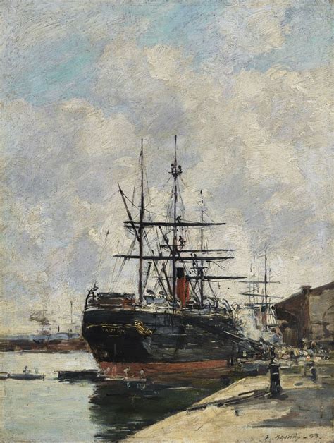 Eug Ne Louis Boudin Le Havre Chargement D Un Cargo