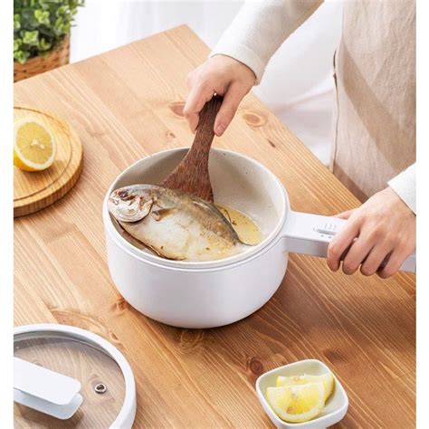 Olayks Multi Function Mini Electric Cooker Hot Pot Noodle Pot Electric Rice Cooker Soup Pot L