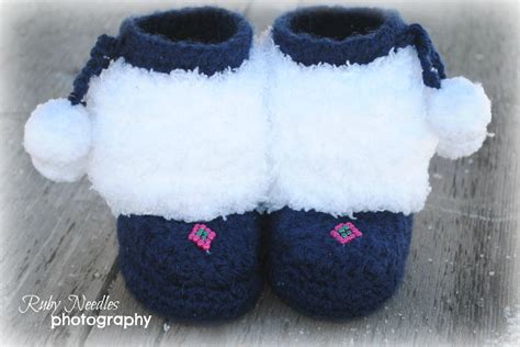 Baby Moccasins And Mukluks 2 Sizes Crochet Pattern Etsy