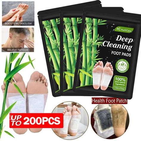 200PCS Bandoo Detox Foot Patches Pads Body Toxins Feet Slimming Deep