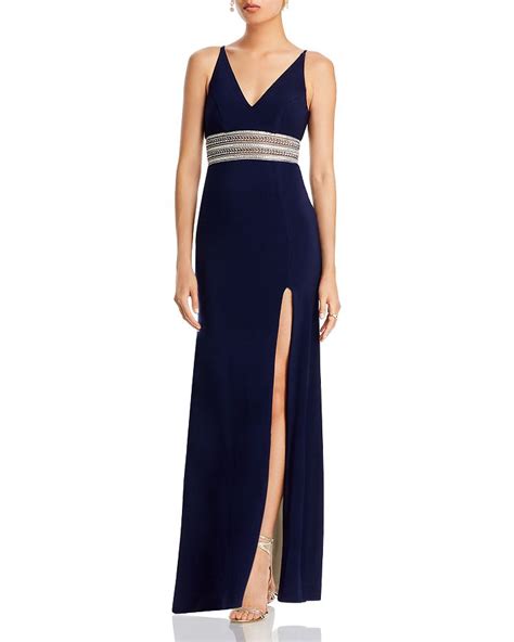 Aqua Embellished Waist Gown 100 Exclusive Bloomingdales