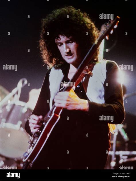 Brian May of Queen live on stage Stock Photo - Alamy