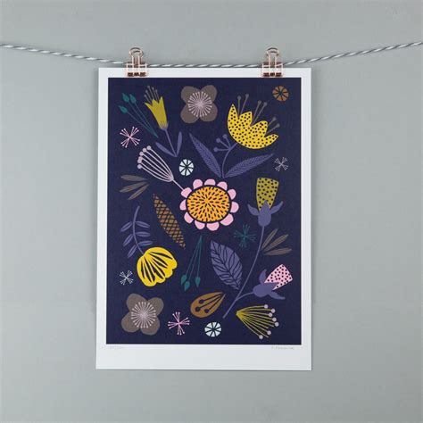 A4 Floral Giclee Print - Etsy