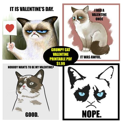 Grumpy Cat Valentine Printable Pdf