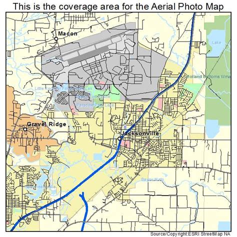 Aerial Photography Map of Jacksonville, AR Arkansas