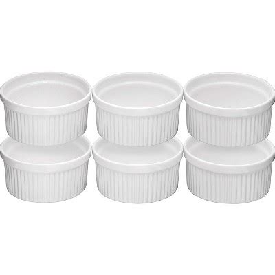 Bruntmor 8 Oz Round Porcelain Ramekin White 6 Pieces Target