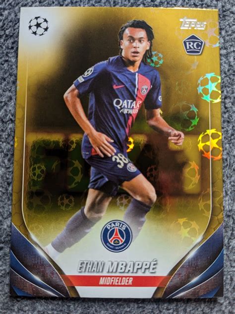 2023 24 TOPPS UEFA CLUB COMPETITIONS ETHAN MBAPPE STARBALL ROOKIE CARD