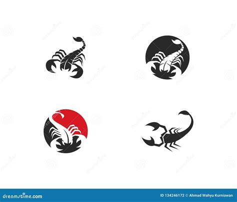 Scorpion Logo Template stock vector. Illustration of silhouette - 134246172