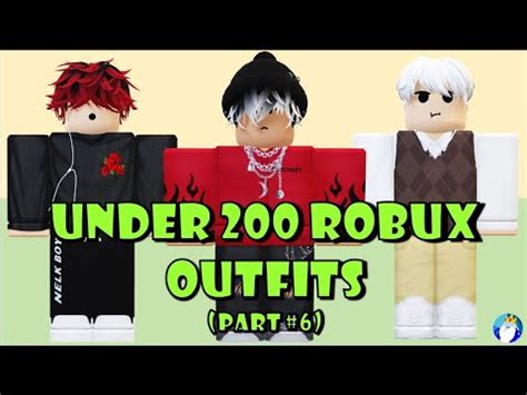 Under 200 Robux Roblox Outfits Part 6 YouTube