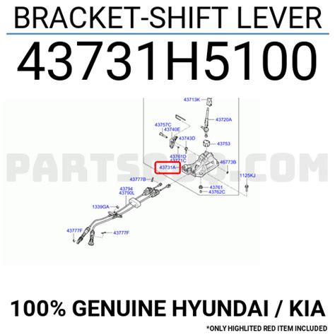 BRACKET-SHIFT LEVER 43731H5100 | Hyundai / KIA Parts | PartSouq