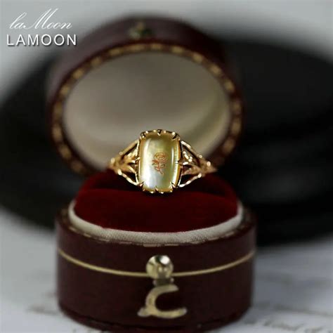 LAMOON Vintage Nat Rliche Citrin Ringe F R Frauen Edelstein Ring Welken