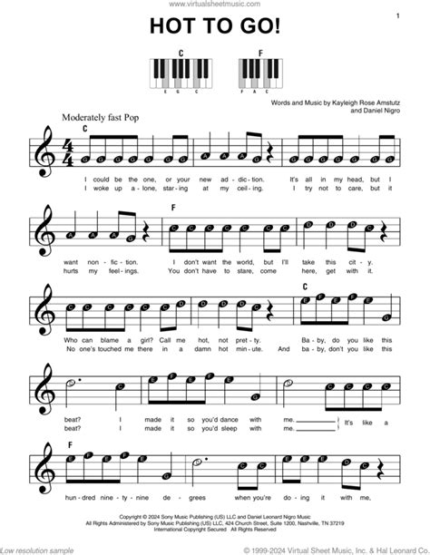 Hot To Go Sheet Music For Piano Solo Pdf