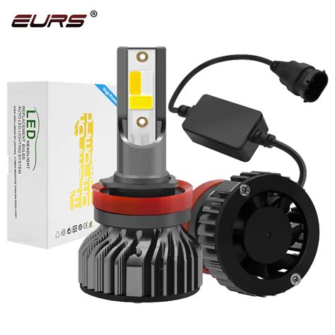 Faros Delanteros LED Para Coche Luces Blancas Amarillas Y Azules