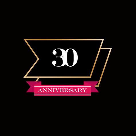 30 Years Anniversary Celebration Template Vector Design Illustration