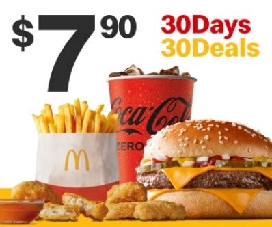 Deal Mcdonalds Small Quarter Pounder Meal Mcnuggets On