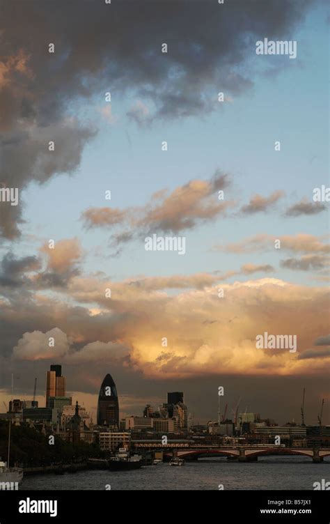 London city skyline at dusk from Waterloo Bridge Stock Photo - Alamy