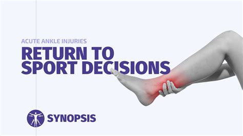 Return To Sport Decisions After Acute Ankle Injury Synopsis Youtube