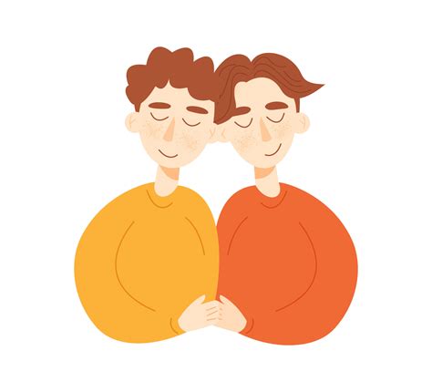 joven masculino gay Pareja en amor participación manos linda vector caracteres en plano dibujos