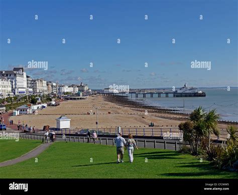 Eastbourne Seafront Beach Promenade Pier Hi Res Stock Photography And