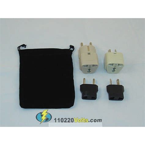 Buy Uzbekistan Power Plug Adapters Kit with Travel Carrying Pouch