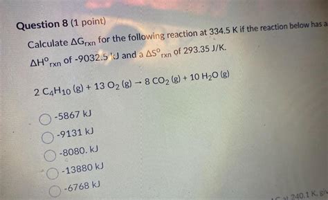 Solved Question Point Calculate Grn For The Chegg