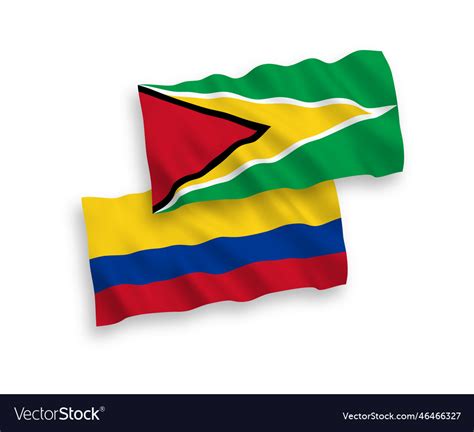 Flags Of Co Operative Republic Guyana Royalty Free Vector