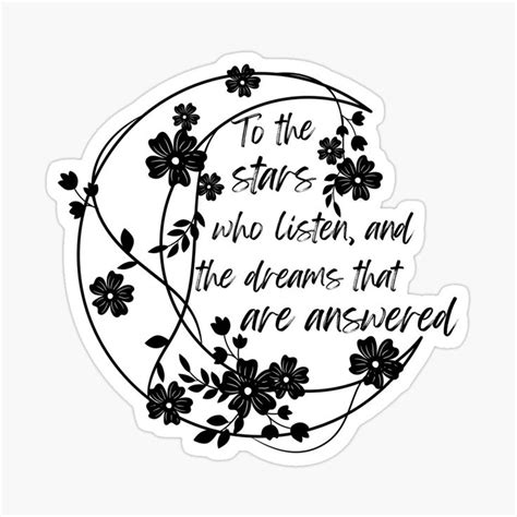 To The Stars Who Listen Acotar Sticker For Sale By Persephone