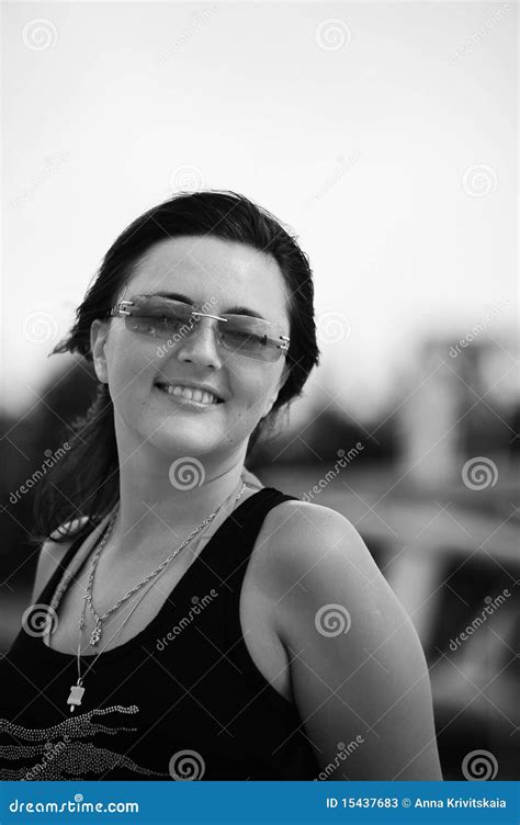 Happy Brunette Stock Image Image Of Geek Adult Feminine 15437683