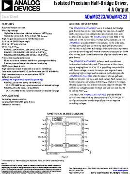 ADUM3223CRZ RL7 Datasheet 5 KV Rms Isolated Precision Half Bridge