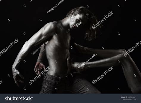 Man Nude Torso Covered Shimmering Paint Stock Photo Shutterstock