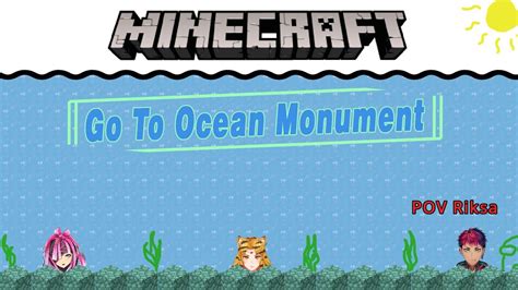 Minecraft Meraiding Ocean Monument Dalam Laut Dalam Penuh Ikan Mistis