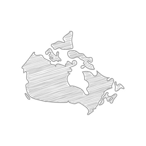 Premium Vector | Canada Map Drawing Pencil Drawing