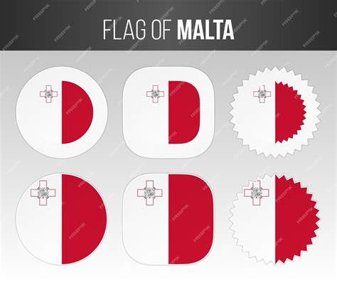 Premium Vector | Malta flag labels badges and stickers illustration