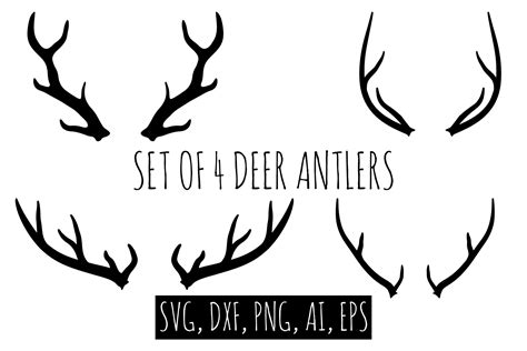 Reindeer Antlers Silhouette