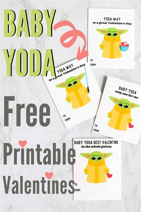 Free Baby Yoda Valentine S Day Printable Cards Pdf