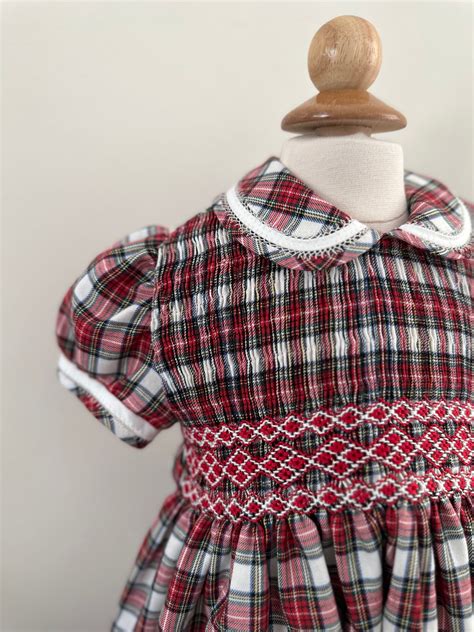 Smock Dress Gema In 2024 Tartan Dress Smock Dress Childrens Clothes