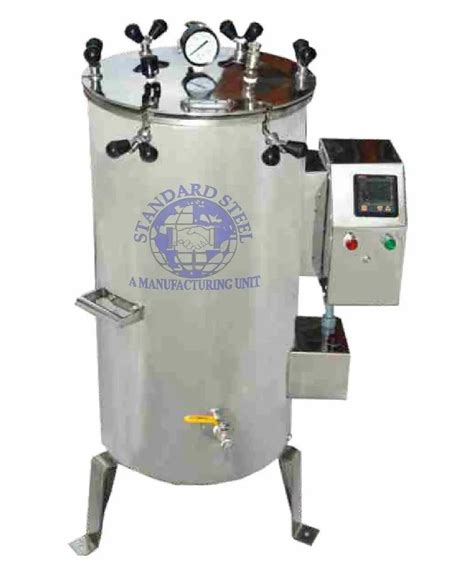 Standard Steel 10 Psi To 20 Psi Vertical Autoclave Double Drums 2 6 KW