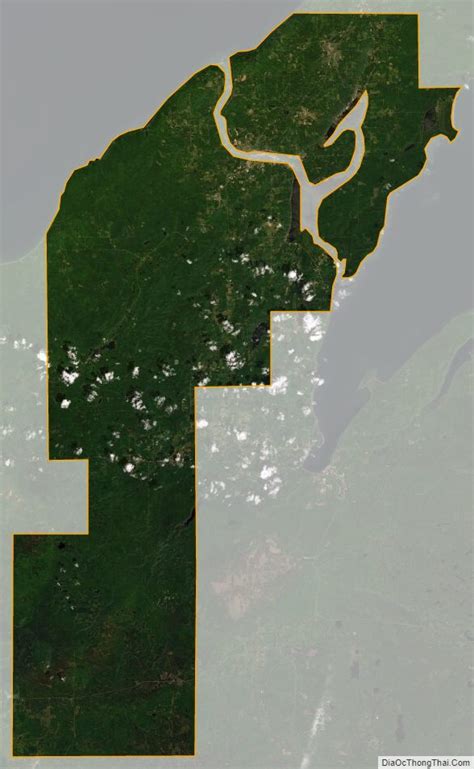 Map of Houghton County, Michigan - Thong Thai Real