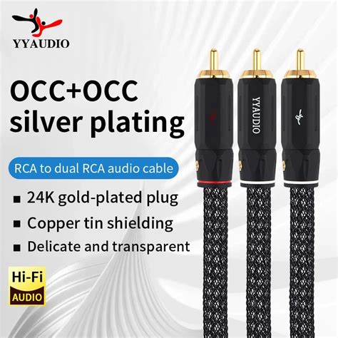 Yyaudio Hifi Rca To Rca Cable Hi End Occ Silver Plating Audio Cable