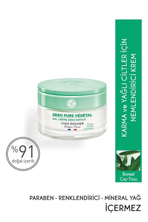 Yves Rocher Karma Ve Yağlı Ciltler Için Sebo Pure Vegetal Jel Krem