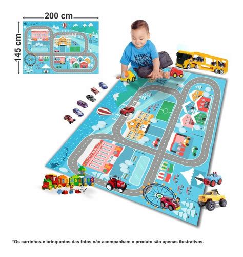 Tapete Lúdico Mega Pista P brincar Hot Wheels Play 01 200 Frete grátis