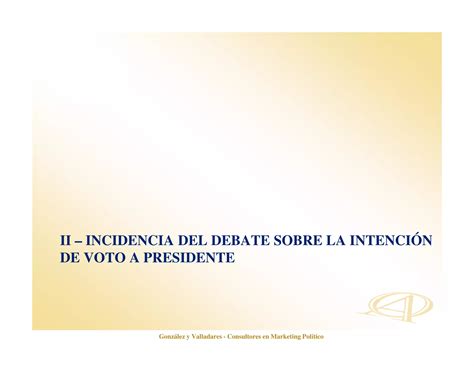 Encuesta Post Debate Presidencial Ppt