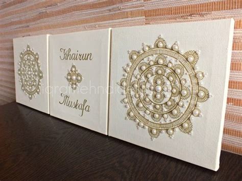 Personalised Mandala Marriage Canvas Set Of 3 Canvases Dimensions