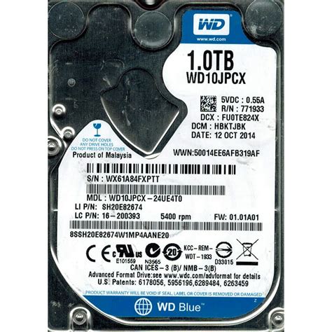Western Digital WD10JPCX-24UE4T0 1TB DCM: HBKTJBK - Walmart.com ...