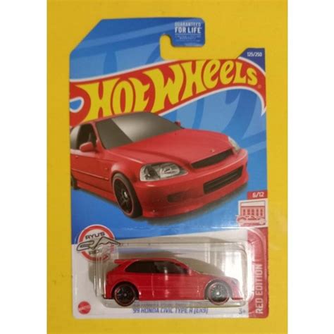 Jual Hot Wheels 99 Honda Civic Type R EK9 Red Edition Card Jelek Kab Bandung Romaria