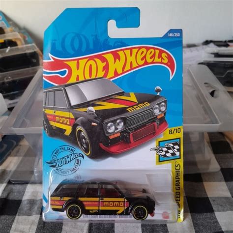 HOT WHEELS Hitam 風火輪 datsun 藍鳥旅行車 momo 黑色 蝦皮購物